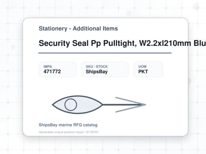 Security Seal Pp Pulltight, W2.2xl210mm Blue 10's - Stationery - Additional Items - IMPA 471772 - UOM PKT