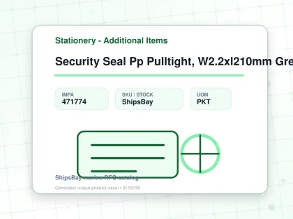 Security Seal Pp Pulltight, W2.2xl210mm Green 10's - Stationery - Additional Items - IMPA 471774 - UOM PKT