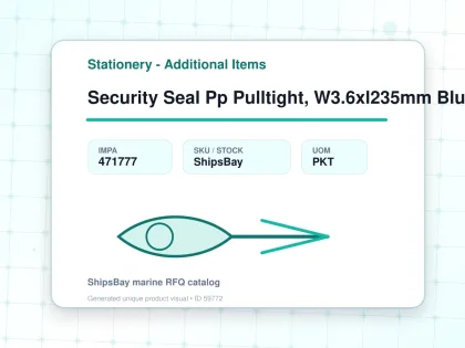 Security Seal Pp Pulltight, W3.6xl235mm Blue 10's - Stationery - Additional Items - IMPA 471777 - UOM PKT