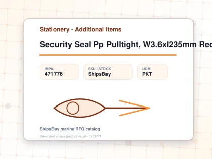 Security Seal Pp Pulltight, W3.6xl235mm Red 10's - Stationery - Additional Items - IMPA 471776 - UOM PKT