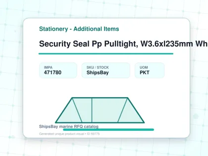 Security Seal Pp Pulltight, W3.6xl235mm White 10's - Stationery - Additional Items - IMPA 471780 - UOM PKT