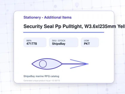 Security Seal Pp Pulltight, W3.6xl235mm Yellow 10's - Stationery - Additional Items - IMPA 471778 - UOM PKT