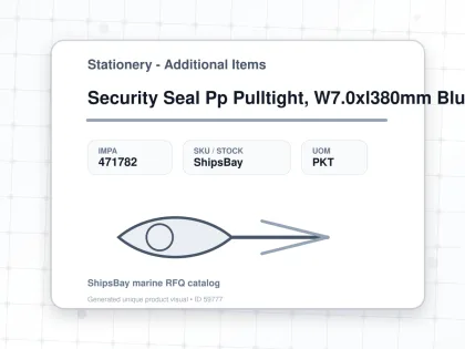 Security Seal Pp Pulltight, W7.0xl380mm Blue 10's - Stationery - Additional Items - IMPA 471782 - UOM PKT