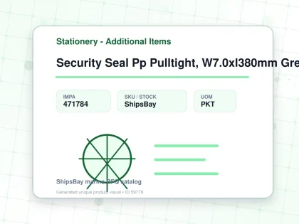 Security Seal Pp Pulltight, W7.0xl380mm Green 10's - Stationery - Additional Items - IMPA 471784 - UOM PKT