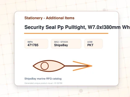 Security Seal Pp Pulltight, W7.0xl380mm White 10's - Stationery - Additional Items - IMPA 471785 - UOM PKT