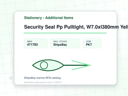 Security Seal Pp Pulltight, W7.0xl380mm Yellow 10's - Stationery - Additional Items - IMPA 471783 - UOM PKT