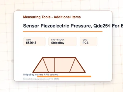 Sensor Piezoelectric Pressure, Qde25/l For Baewert Hlv2005mk - Measuring Tools - Additional Items - IMPA 652643 - UOM PCS
