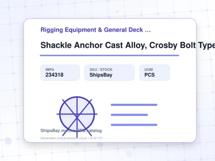 Shackle Anchor Cast Alloy, Crosby Bolt Type G-2140 6" - Rigging Equipment & General Deck Items - Additional Items - IMPA 234318 - UOM PCS