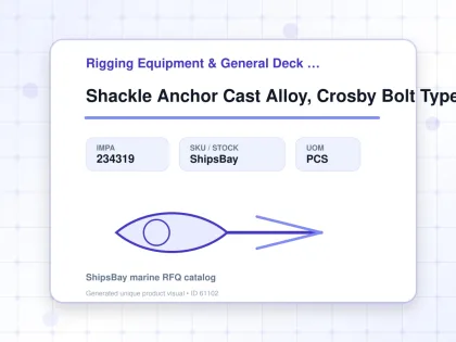 Shackle Anchor Cast Alloy, Crosby Bolt Type G-2140 7" - Rigging Equipment & General Deck Items - Additional Items - IMPA 234319 - UOM PCS