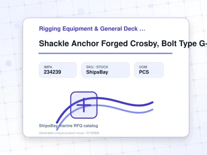 Shackle Anchor Forged Crosby, Bolt Type G-2130 Galv 1-1/2" - Rigging Equipment & General Deck Items - Additional Items - IMPA 234239 - UOM PCS