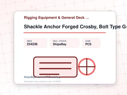 Shackle Anchor Forged Crosby, Bolt Type G-2130 Galv 1-1/8" - Rigging Equipment & General Deck Items - Additional Items - IMPA 234236 - UOM PCS