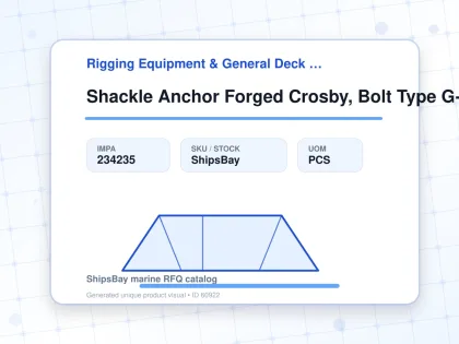 Shackle Anchor Forged Crosby, Bolt Type G-2130 Galv 1" - Rigging Equipment & General Deck Items - Additional Items - IMPA 234235 - UOM PCS