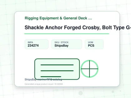 Shackle Anchor Forged Crosby, Bolt Type G-2130 Galv 3/16" - Rigging Equipment & General Deck Items - Additional Items - IMPA 234274 - UOM PCS