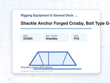 Shackle Anchor Forged Crosby, Bolt Type G-2140 Galv 2" - Rigging Equipment & General Deck Items - Additional Items - IMPA 234303 - UOM PCS