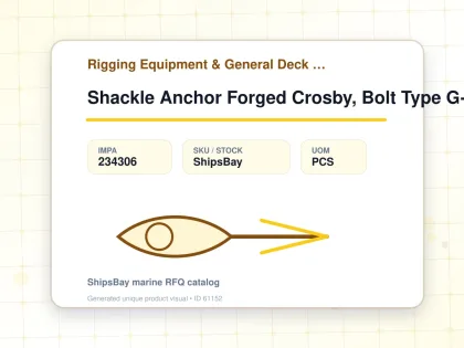 Shackle Anchor Forged Crosby, Bolt Type G-2140 Galv 3-1/2" - Rigging Equipment & General Deck Items - Additional Items - IMPA 234306 - UOM PCS