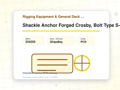 Shackle Anchor Forged Crosby, Bolt Type S-2130 Black 1-3/4" - Rigging Equipment & General Deck Items - Additional Items - IMPA 234255 - UOM PCS