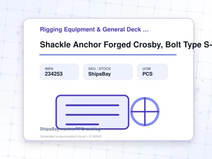 Shackle Anchor Forged Crosby, Bolt Type S-2130 Black 1-3/8" - Rigging Equipment & General Deck Items - Additional Items - IMPA 234253 - UOM PCS