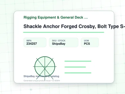 Shackle Anchor Forged Crosby, Bolt Type S-2130 Black 2-1/2" - Rigging Equipment & General Deck Items - Additional Items - IMPA 234257 - UOM PCS