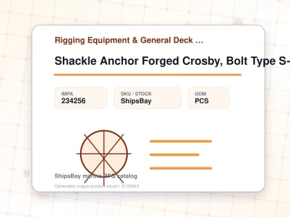 Shackle Anchor Forged Crosby, Bolt Type S-2130 Black 2" - Rigging Equipment & General Deck Items - Additional Items - IMPA 234256 - UOM PCS