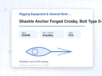 Shackle Anchor Forged Crosby, Bolt Type S-2130 Black 3/4" - Rigging Equipment & General Deck Items - Additional Items - IMPA 234248 - UOM PCS