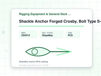 Shackle Anchor Forged Crosby, Bolt Type S-2140 Black 2" - Rigging Equipment & General Deck Items - Additional Items - IMPA 234313 - UOM PCS