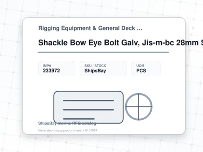 Shackle Bow Eye Bolt Galv, Jis-m-bc 28mm Swl 4.8ton - Rigging Equipment & General Deck Items - Additional Items - IMPA 233972 - UOM PCS