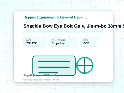 Shackle Bow Eye Bolt Galv, Jis-m-bc 38mm Swl 9.0ton - Rigging Equipment & General Deck Items - Additional Items - IMPA 233977 - UOM PCS