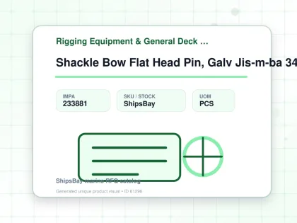 Shackle Bow Flat Head Pin, Galv Jis-m-ba 34mm Swl 7ton - Rigging Equipment & General Deck Items - Additional Items - IMPA 233881 - UOM PCS