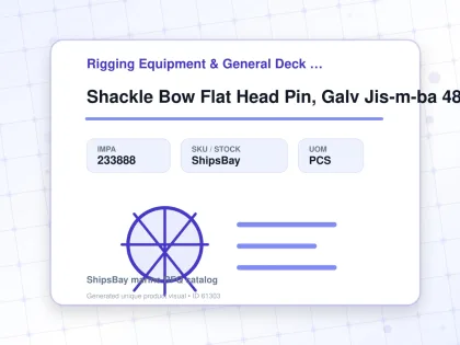 Shackle Bow Flat Head Pin, Galv Jis-m-ba 48mm Swl 14ton - Rigging Equipment & General Deck Items - Additional Items - IMPA 233888 - UOM PCS