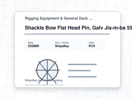 Shackle Bow Flat Head Pin, Galv Jis-m-ba 55mm Swl 18ton - Rigging Equipment & General Deck Items - Additional Items - IMPA 233890 - UOM PCS