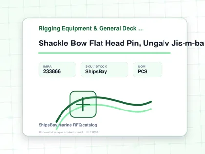 Shackle Bow Flat Head Pin, Ungalv Jis-m-ba 44mm Swl 12.5t - Rigging Equipment & General Deck Items - Additional Items - IMPA 233866 - UOM PCS