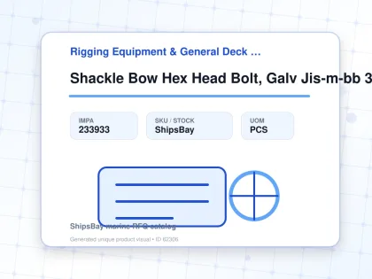 Shackle Bow Hex Head Bolt, Galv Jis-m-bb 34mm Swl 7.0ton - Rigging Equipment & General Deck Items - Additional Items - IMPA 233933 - UOM PCS