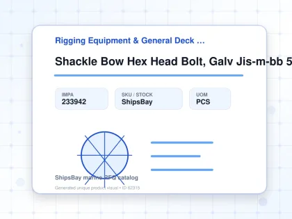 Shackle Bow Hex Head Bolt, Galv Jis-m-bb 55mm Swl 18ton - Rigging Equipment & General Deck Items - Additional Items - IMPA 233942 - UOM PCS