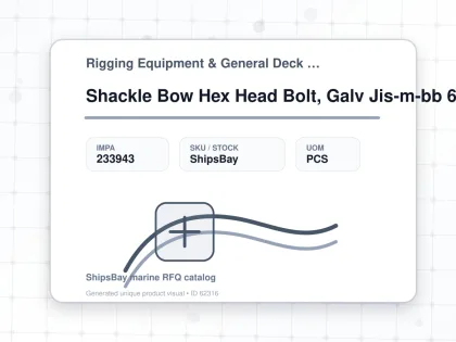 Shackle Bow Hex Head Bolt, Galv Jis-m-bb 60mm Swl 20ton - Rigging Equipment & General Deck Items - Additional Items - IMPA 233943 - UOM PCS