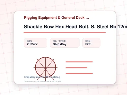 Shackle Bow Hex Head Bolt, S. Steel Bb 12mm Swl 1.0ton - Rigging Equipment & General Deck Items - Additional Items - IMPA 233572 - UOM PCS