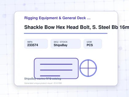 Shackle Bow Hex Head Bolt, S. Steel Bb 16mm Swl 1.6ton - Rigging Equipment & General Deck Items - Additional Items - IMPA 233574 - UOM PCS