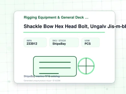 Shackle Bow Hex Head Bolt, Ungalv Jis-m-bb 42mm Swl 11ton - Rigging Equipment & General Deck Items - Additional Items - IMPA 233912 - UOM PCS