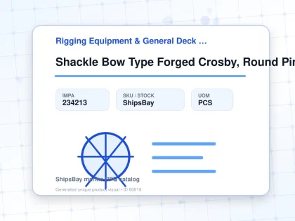 Shackle Bow Type Forged Crosby, Round Pin G-213 Galv 1-1/2" - Rigging Equipment & General Deck Items - Additional Items - IMPA 234213 - UOM PCS