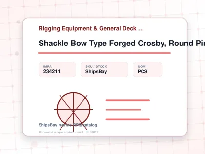 Shackle Bow Type Forged Crosby, Round Pin G-213 Galv 1-1/4" - Rigging Equipment & General Deck Items - Additional Items - IMPA 234211 - UOM PCS
