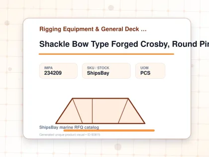 Shackle Bow Type Forged Crosby, Round Pin G-213 Galv 1" - Rigging Equipment & General Deck Items - Additional Items - IMPA 234209 - UOM PCS