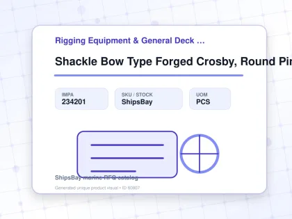 Shackle Bow Type Forged Crosby, Round Pin G-213 Galv 1/4" - Rigging Equipment & General Deck Items - Additional Items - IMPA 234201 - UOM PCS