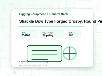 Shackle Bow Type Forged Crosby, Round Pin G-213 Galv 3/4" - Rigging Equipment & General Deck Items - Additional Items - IMPA 234207 - UOM PCS