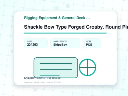 Shackle Bow Type Forged Crosby, Round Pin G-213 Galv 3/8" - Rigging Equipment & General Deck Items - Additional Items - IMPA 234203 - UOM PCS