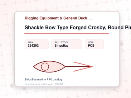 Shackle Bow Type Forged Crosby, Round Pin G-213 Galv 5/16" - Rigging Equipment & General Deck Items - Additional Items - IMPA 234202 - UOM PCS