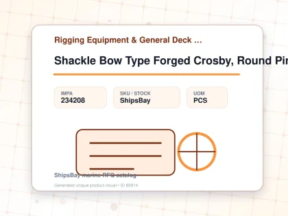 Shackle Bow Type Forged Crosby, Round Pin G-213 Galv 7/8" - Rigging Equipment & General Deck Items - Additional Items - IMPA 234208 - UOM PCS