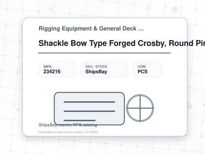 Shackle Bow Type Forged Crosby, Round Pin S-213 Black 1/4" - Rigging Equipment & General Deck Items - Additional Items - IMPA 234216 - UOM PCS
