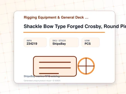 Shackle Bow Type Forged Crosby, Round Pin S-213 Black 7/16" - Rigging Equipment & General Deck Items - Additional Items - IMPA 234219 - UOM PCS