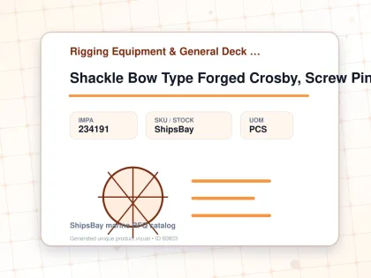 Shackle Bow Type Forged Crosby, Screw Pin G-209 Galv 2" - Rigging Equipment & General Deck Items - Additional Items - IMPA 234191 - UOM PCS