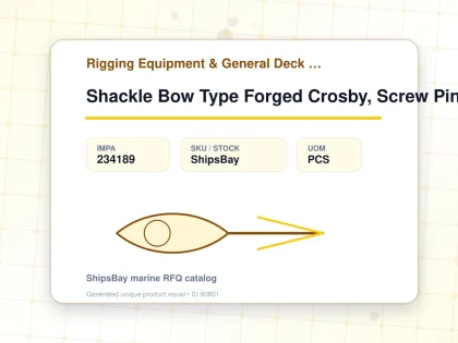 Shackle Bow Type Forged Crosby, Screw Pin S-209 Black 1-1/2" - Rigging Equipment & General Deck Items - Additional Items - IMPA 234189 - UOM PCS
