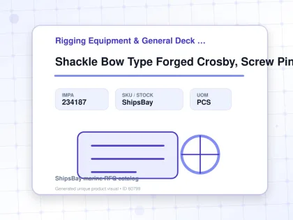 Shackle Bow Type Forged Crosby, Screw Pin S-209 Black 1-1/4" - Rigging Equipment & General Deck Items - Additional Items - IMPA 234187 - UOM PCS